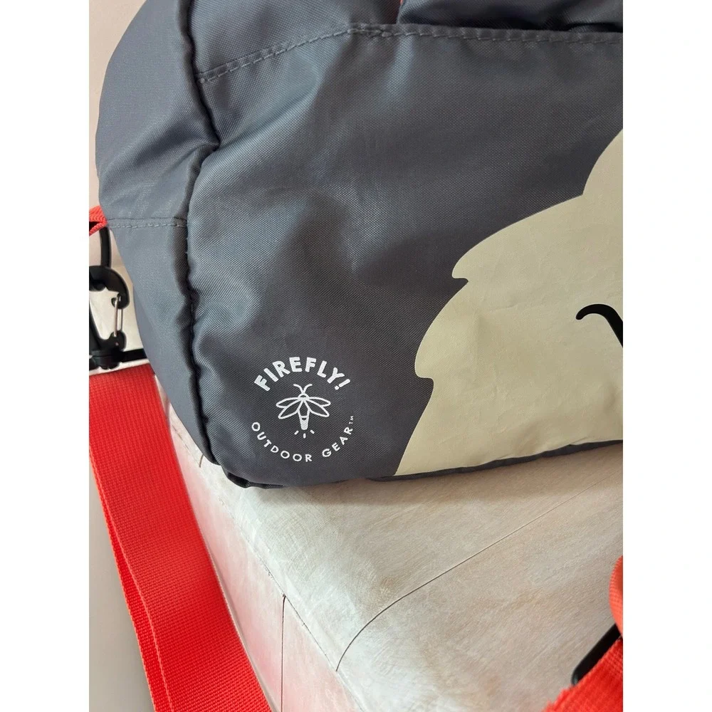 Firefly Outdoor Gear Youth Duffel Bag Grey Wolf Animal Character Orange Trim